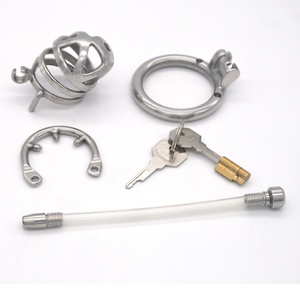 Dispositivo de Castidad de Acero Inoxidable FRRK, Juguetes Sexuales, Accesorios Resistentes, Jaula para Pene, Candado para Pene, Juego SM para Hombres - Product Image 3