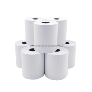 Venta al por mayor rollos de papel térmico para caja registradora 57mm x 40mm 80mm x 70mm 55gsm 60gsm 65gsm sin núcleo POS 80x80mm - Product Image 3