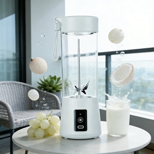 เครื่องปั่นน้ำผลไม้พกพาแบบใช้พลังงานจาก USB/แบตเตอรี่ ความจุ 400 มล. ปลอดสาร BPA เสียงเบา ทนทาน เหมาะสำหรับทำสมูทตี้ ใช้งานกลางแจ้ง ป้องกันการรั่วซึม ใช้ได้ทั้งในโรงแรมและสำนักงาน - Product Image 2