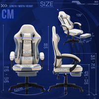 Chaise de jeu Sillas Gamer bon marché avec massage grande et haute chaise de jeu vidéo pour 400lb avec repose-pieds pour personnes lourdes