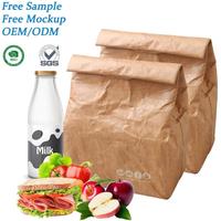 Sac isotherme étanche portable et durable avec logo personnalisé Papier kraft pour pique-nique glacière Tyvek Lunch DuPont Paper isotherme