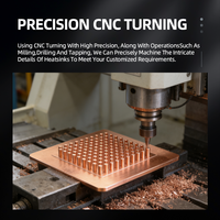 Dissipateur de chaleur en cuivre personnalisé 30 mm, mini bloc carré de refroidissement CPU avec 4 trous de fixation
