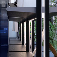 Système de rangement modulaire ouvert ZYTH avec éclairage LED / Étagères et tiroirs pour dressing / Meuble autoportant pour salon