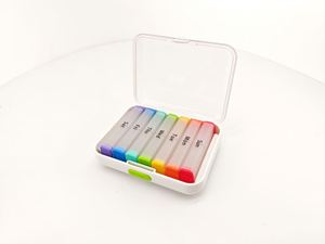 กล่องยาแบบพกพา 7 วัน สีรุ้ง วัสดุพลาสติก ปรับแต่งได้ 14 ช่อง - Product Image 4