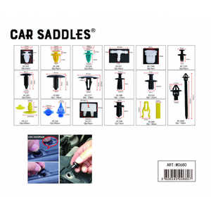 Kit de 730 clips assortis pour garnitures intérieures de voiture, attaches pour panneaux de garniture automobile, noir, blanc, gris, beige, vert, jaune, bleu - Product Image 1