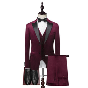 wine colored suit jacket