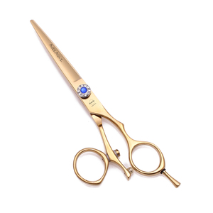 Tijeras Profesionales para Cabello AQIABI 440C de 5.5'' y 6'', Tijeras de Corte de Cabello Doradas, Tijeras de Entresacar para Peluquería A9019 - Product Image 2