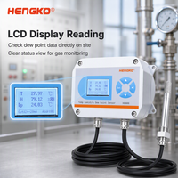 HENGKO HG808-D5 SS Probe -60 hingga 90 Derajat Celcius Td 0 hingga 5V Output RS485 Sensor Titik Embun Transmitter Dengan Layar Detektor Gas
