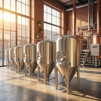 Fermenteur à bière en acier inoxydable de 1000 L, cuve conique à double enveloppe glycolée pour brasserie artisanale