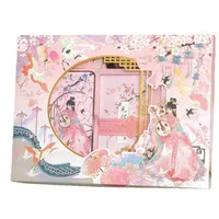 Chine ensemble de papeterie Vintage cadeau Bo Illustration cahier feuille d'or Washi ruban règle autocollant collant bloc-notes couleur
