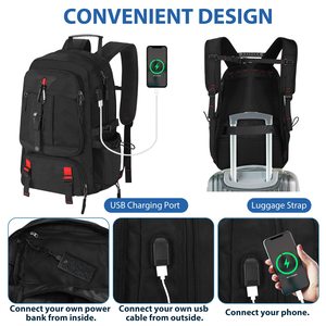 Bon <span class=keywords><strong>sac</strong></span> <span class=keywords><strong>à</strong></span> <span class=keywords><strong>dos</strong></span> de voyageur résistant <span class=keywords><strong>à</strong></span> l'eau approuvé par la compagnie aérienne extra large noir <span class=keywords><strong>pour</strong></span> les voyages <span class=keywords><strong>en</strong></span> <span class=keywords><strong>avion</strong></span> article personnel - Product Image 4