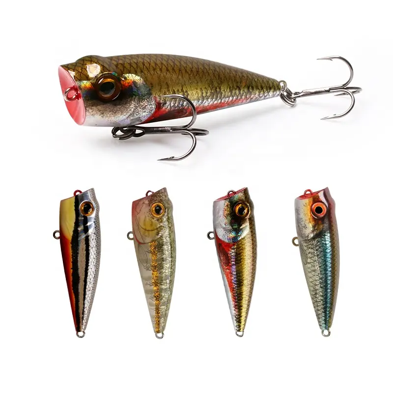 Popper lures yüzer üst su simülasyon sert lures yapay lures