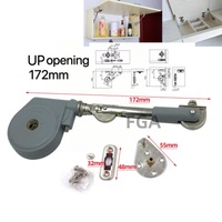 Système de levage hydraulique pour porte battante Tatami avec vérin de maintien, tige amortie en alliage de zinc gris, quincaillerie de cuisine bidirectionnelle
