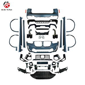 Kit carrosserie style X3M pour BMW <span class=keywords><strong>X3</strong></span> G01 LCI <span class=keywords><strong>2021</strong></span>+ – Pare-chocs avant, diffuseur arrière, jupes latérales – Ajustement direct, ABS noir brillant - Product Image 2