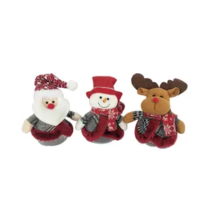 Decoración de mesa navideña, muñeco de Papá Noel, muñeco de nieve, Reno, soporte para dulces, artículo de regalo para navidad