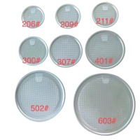 Couvercle en aluminium à ouverture facile et complète (EOE) pour vente en gros # 202 canettes de soda en PET avec couvercles en aluminium de 52 mm anti-déversement, logo personnalisé