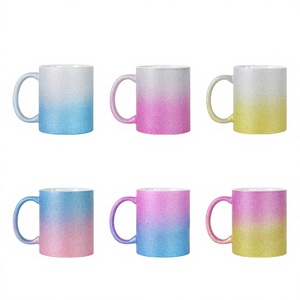 Mug à café en céramique 11 oz personnalisable, vierge pour sublimation, avec paillettes, pour sublimation DIY, compatible micro-ondes, produit phare 2025, idéal pour cadeau personnalisé - Product Image 3