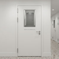 Porte coupe-feu insonorisée DJMI pour hôtel, STC 45, cadre en acier, feuille en bois, résistance au feu 60 minutes, porte intérieure acoustique homologuée UL