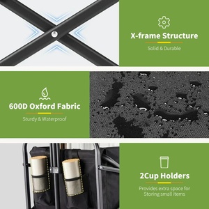 아웃도어를위한 큰 4 개의 바퀴가 달린 대용량 카트 왜건 접이식 비치 트롤리 - Product Image 4