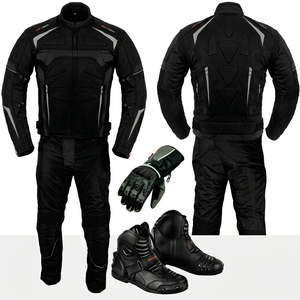Traje de Motociclismo Deportivo para Exteriores a Prueba de Viento, Chaqueta y Pantalón Textil Impermeable para Carreras de Moto para Pilotos - Product Image 1