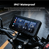 Navigation portable pour moto (6,25 pouces) avec CarPlay sans fil, Android Auto, double caméra, TPMS, BSD, télécommande, GPS, étanche, CarPlay