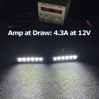 Barres lumineuses LED universelles 60W, 6 barres lumineuses LED, combiné ambre ou blanc, 6 lumières LED tout-terrain pour accessoires 4x4 tout-terrain