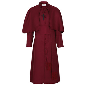 Disfraz de Sacerdote Medieval Manyusha, Túnica de Cosplay Unisex para Adultos en Color Marrón Oscuro, Rojo, Negro y Blanco con Cruz, Traje para Juego de Roles - Product Image 5