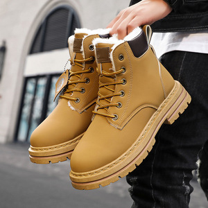 Botas de Cano Alto Masculinas para Inverno e Outono, Sapatos de Algodão Impermeáveis e Antiderrapantes, Versáteis para Trabalho e Esportes - Product Image 2