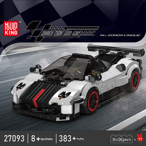 Stampo re 27093 Zonda Cinque + vetrina Minicar assemblare mattoncini ragazzi giocattoli MOC scatola da esposizione regalo blocchi da costruzione per bambini - Product Image 2