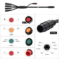 Cable Principal Impermeable 1T5 913AG para Bicicleta Eléctrica, Arnés de Cableado de 9 Pines para Controladores, Freno, Pantalla y Acelerador