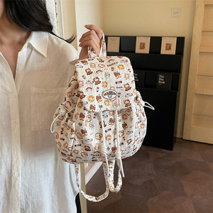 Japanese style <b>cute</b> <b>bear</b> backpack 2026 new cartoon anime small backpack soft adorable casual lightweight double-shoulder bag - Product Image 3