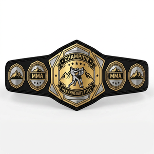 Champion Heavyweight MMA Martial Championship Belt-Custom Personalized Leather Belt for Jiu-Jitsu Judo Boxing Breathable Design - Product Image 1