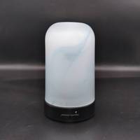 Diffuseur d'huiles essentielles mat givré, humidificateur électrique à ultrasons en verre élégant, brume froide, usage domestique, capacité 100 ml