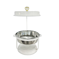 Chauffe-plat électrique 9L Pots de buffet en acier inoxydable pour traiteurs alimentés au gaz pour réchauffer et chauffer les aliments