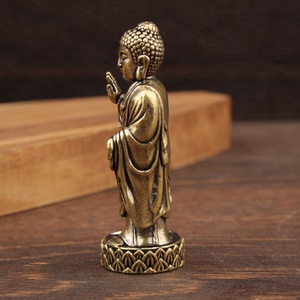 Estatua de Buda Vairocana de latón, figura de mesa de 1 pieza para decoración del hogar y el coche - Product Image 2