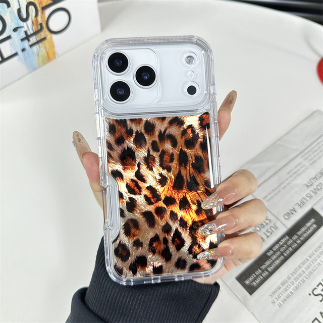 Fashion Design Leopard Print IMD Triple protection Mobile Phone case for iPhone 13/14/15