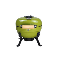 Mini barbecue Kamado de 12 pouces en noir, barbecue au charbon de bois portable pour table, pour un barbecue sans fumée