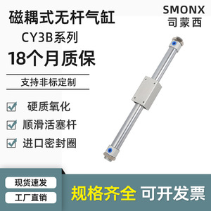 Cilindro Neumático sin Vástago con Acoplador Magnético CY3B/CY1B15/20/25/32/40/50/63X100*300-400 1200 Nuevo Usado para Aplicaciones de Maquinaria - Product Image 2