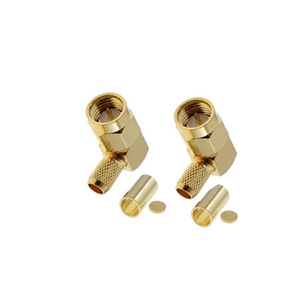 Connettore <span class=keywords><strong>SMA</strong></span> Maschio ad Angolo Retto a Crimpare per Cavo Coassiale RG58, Spina <span class=keywords><strong>SMA</strong></span> <span class=keywords><strong>M</strong></span> in Ottone con Pin Dorato per Sistemi RF Wireless - Product Image 3