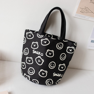Bolso pequeño de lona de algodón con logotipo personalizado, bolsa de embalaje para regalo de compras, con fondo redondo - Product Image 3
