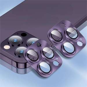 Film de protection intégré en métal pour objectif d'appareil photo arrière, compatible avec iPhone 17 Pro Max/16 - Product Image 1
