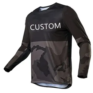 Camisa de moto de corrida personalizada de manga longa durável para mountain bike e motocross, mais recente em vendas