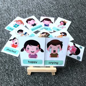 <span class=keywords><strong>Cartes</strong></span> émotionnelles Montessori pour enfants, apprentissage des couleurs, des formes, des nombres, de la reconnaissance des mots, éducation précoce, <span class=keywords><strong>cartes</strong></span> flash, taille personnalisée, sur mesure - Product Image 2