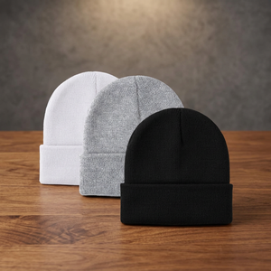 Kvetoo – Bonnets unisexes tricotés personnalisés par le fabricant, brodés, pour la course et l'hiver, vierges, à motif uni, pour le voyage et les loisirs - Product Image 3