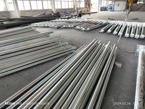 Palo palo palo palo palo luce in acciaio lampione strada pedonale diametro 89mm 90mm braccio curvo LED AC 70 - Product Image 5