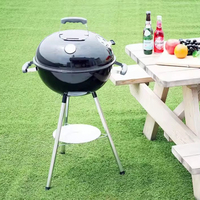 Barbecue portable émaillé surdimensionné pour extérieur, four à charbon de bois multi-ronds