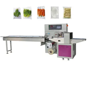 Full automatic vegetables pack machinery tray vegetables bag packing flow pillow lettuce fruit vegetables packing machine