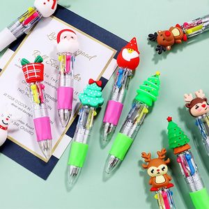 クリエイティブかわいいクリスマスミニマルチカラーペンカスタムプラスチックマルチカラーペン - Product Image 4