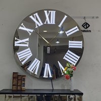 Jam Dinding Luar Ruangan 120CM Dengan Lampu LED Malam Hari, Angka Romawi, Bulat, Dekorasi Rumah Mewah, Jam Besar, Dropshipping