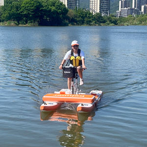 Bateau flottant gonflable portable pliable pour parc aquatique, loisirs aquatiques, 1 personne, bouée flottante gonflable - Product Image 5